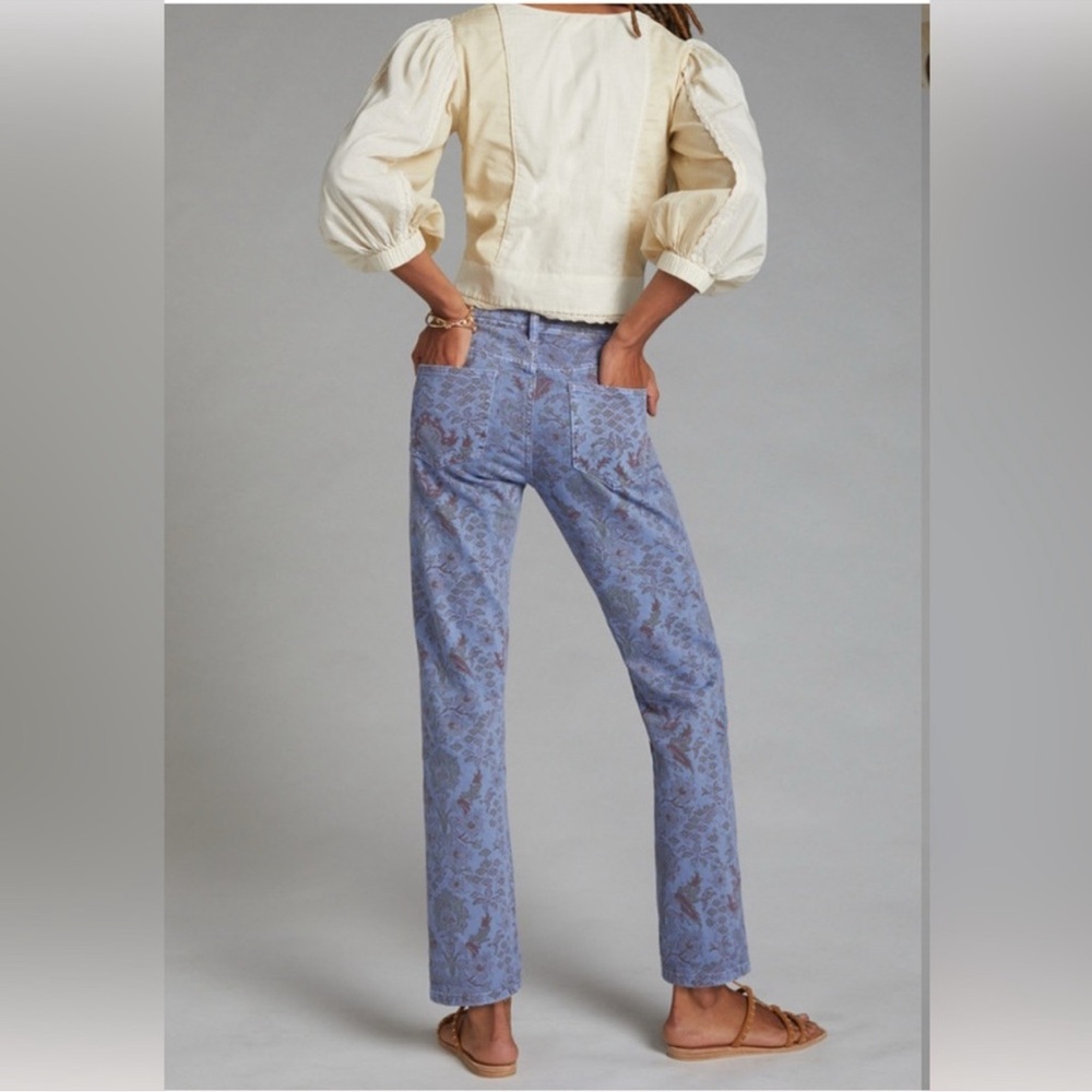 Anthropologie Pilcro Slim Boyfriend Jeans in Muted Printed Floral Wash size 27